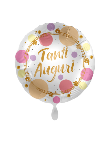 Palloncino mylar 18'' Cm. 45 Premioloon - Rotondo - Tanti auguri