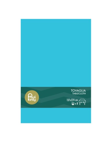 Tovaglia in plastica pvc Cm. 137x274 - Turchese