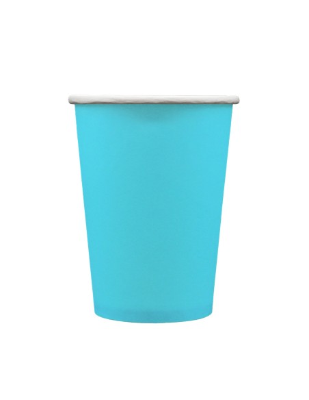 Bicchiere in carta 100% compostabile cc.250 - Confezione 15 pz - Turchese