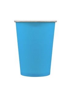 Bicchiere in carta 100% compostabile cc.250 - Confezione 15 pz - Blu elettrico