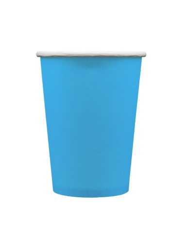 Bicchiere in carta 100% compostabile cc.250 - Confezione 15 pz - Blu elettrico