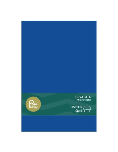 Tovaglia in plastica pvc Cm. 137x274 - Blu