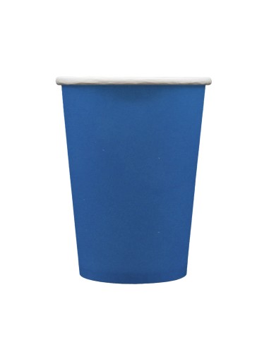 Bicchiere in carta 100% compostabile cc.250 - Confezione 15 pz - Blu