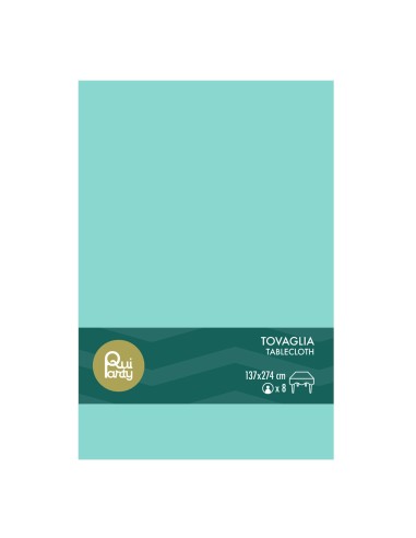 Tovaglia in plastica pvc Cm. 137x274 - Acquamarina