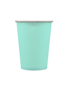 Bicchiere in carta 100% compostabile cc.250 - Confezione 15 pz - Acquamarina
