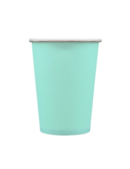 Bicchiere in carta 100% compostabile cc.250 - Confezione 15 pz - Acquamarina