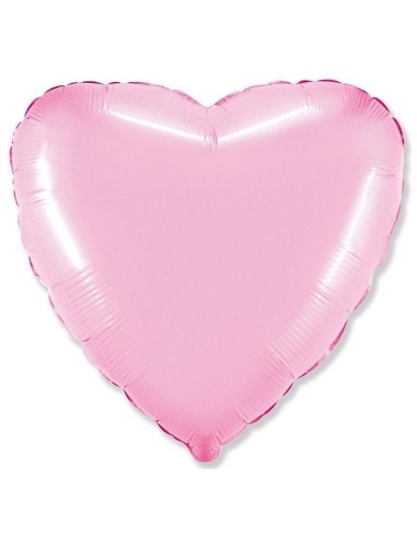 Palloncino mylar tinta unita 18" - Cuore - Rosa