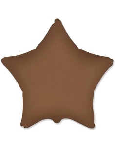 Palloncino mylar tinta unita 18" - Stella - Choco Brown Satinato