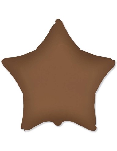 Palloncino mylar tinta unita 18" - Stella - Choco Brown Satinato