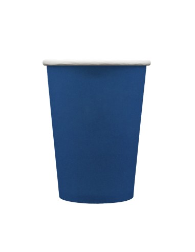 Bicchiere in carta 100% compostabile cc.250 - Confezione 15 pz - Blu navy