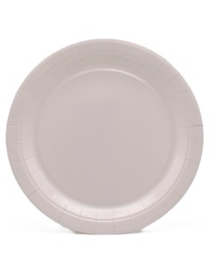 Piatto in carta rotondo 100% compostabile Cm. 18 - Confezione 15 pz - Cipria