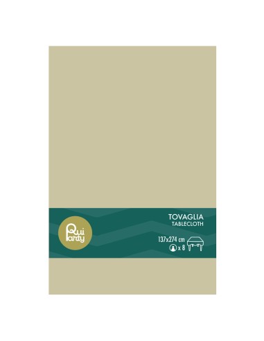 Tovaglia in plastica pvc Cm. 137x274 - Avorio