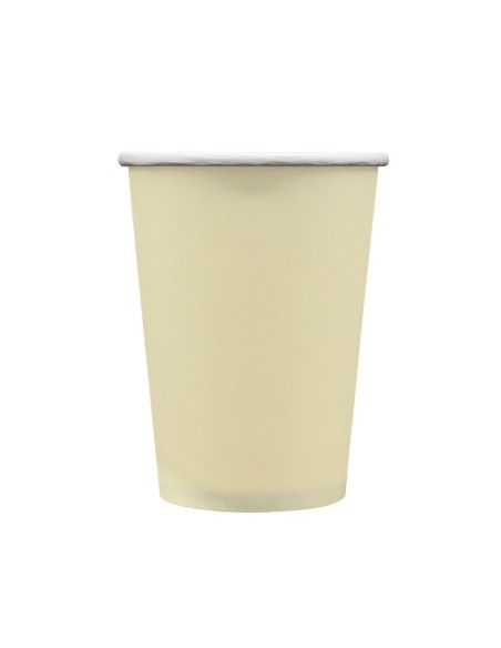 Bicchiere in carta 100% compostabile cc.250 - Confezione 15 pz - Avorio