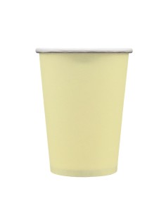 Bicchiere in carta 100% compostabile cc.250 - Confezione 15 pz - Mostarda