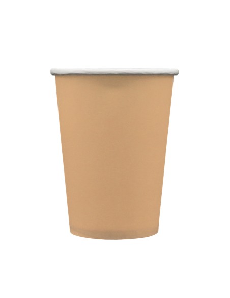 Bicchiere in carta 100% compostabile cc.250 - Confezione 15 pz - Moka