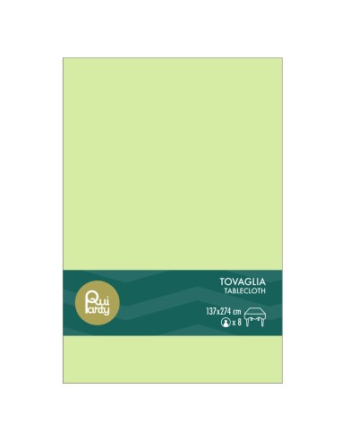 Tovaglia in plastica pvc Cm. 137x274 - Verde mela