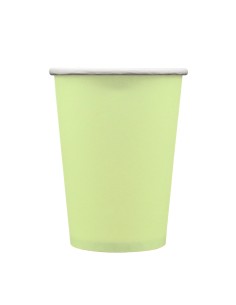 Bicchiere in carta 100% compostabile cc.250 - Confezione 15 pz - Verde mela