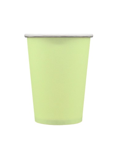 Bicchiere in carta 100% compostabile cc.250 - Confezione 15 pz - Verde mela