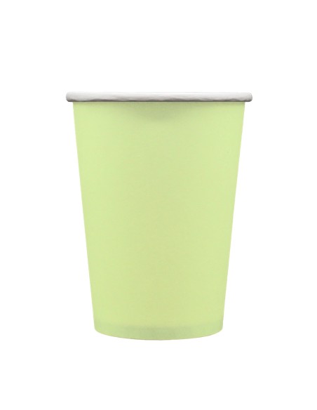 Bicchiere in carta 100% compostabile cc.250 - Confezione 15 pz - Verde mela