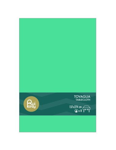 Tovaglia in plastica pvc Cm. 137x274 - Verde