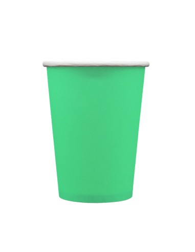 Bicchiere in carta 100% compostabile cc.250 - Confezione 15 pz - Verde