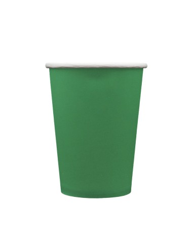 Bicchiere in carta 100% compostabile cc.250 - Confezione 15 pz - Verde scuro
