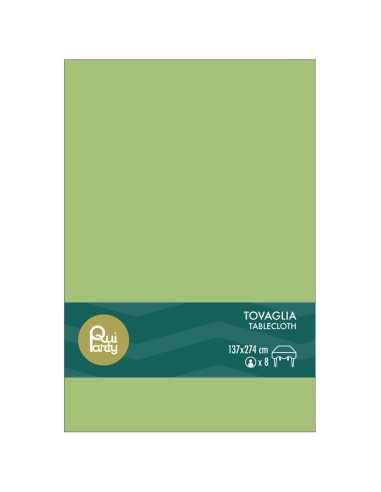 Tovaglia in plastica pvc Cm. 137x274 - Verde salvia