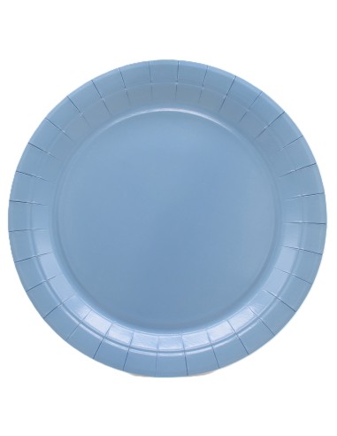 Piatto in carta rotondo 100% compostabile Cm. 18 - Confezione 15 pz - Carta da zucchero