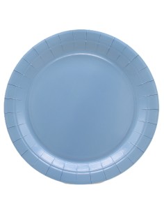 Piatto in carta rotondo 100% compostabile Cm. 24 - Confezione 15 pz - Carta da zucchero