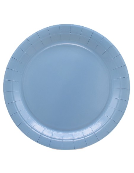Piatto in carta rotondo 100% compostabile Cm. 24 - Confezione 15 pz - Carta da zucchero