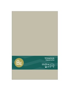 Tovaglia in plastica pvc Cm. 137x274 - Tortora
