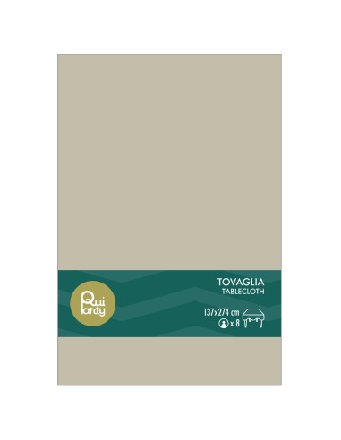 Tovaglia in plastica pvc Cm. 137x274 - Tortora