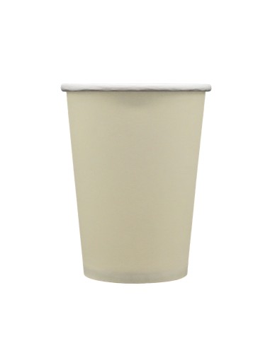 Bicchiere in carta 100% compostabile cc.250 - Confezione 15 pz - Tortora