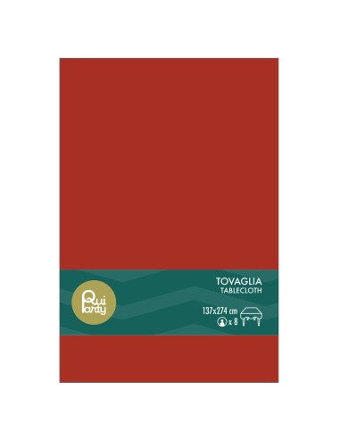 Tovaglia in plastica pvc Cm. 137x274 - Mattone