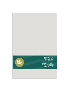 Tovaglia in plastica pvc Cm. 137x274 - Grigio freddo