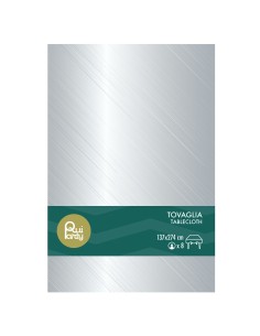 Tovaglia in plastica pvc Cm. 137x274 - Argento Silver Metal