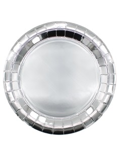 Piatto in carta rotondo Cm. 18 - Confezione 15 pz - Argento Silver Metal