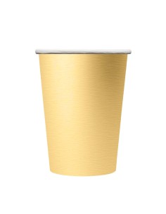 Bicchiere in carta cc.250 - Confezione 15 pz - Oro Gold Metal