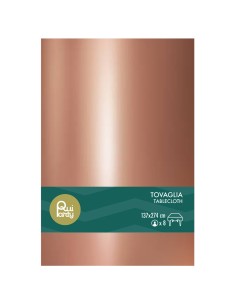 Tovaglia in plastica pvc Cm. 137x274 - Rosa Gold Metal