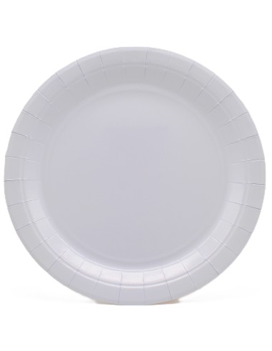 Piatto in carta rotondo 100% compostabile Cm. 18 - Confezione 15 pz - Lilla