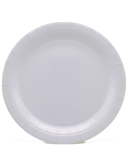 Piatto in carta rotondo 100% compostabile Cm. 18 - Confezione 15 pz - Lilla