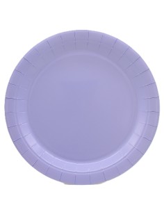 Piatto in carta rotondo 100% compostabile Cm. 18 - Confezione 15 pz - Lavanda