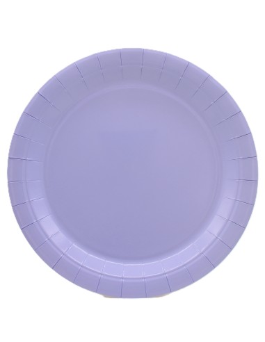 Piatto in carta rotondo 100% compostabile Cm. 18 - Confezione 15 pz - Lavanda