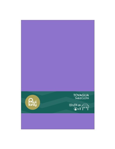 Tovaglia in plastica pvc Cm. 137x274 - Viola