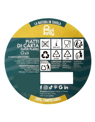 Bicchiere in carta 100% compostabile cc.250 - Confezione 15 pz - Viola