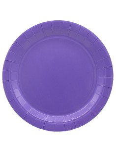 Piatto in carta rotondo 100% compostabile Cm. 18 - Confezione 15 pz - Viola