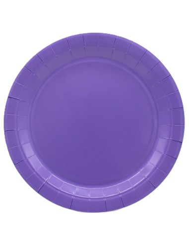Piatto in carta rotondo 100% compostabile Cm. 18 - Confezione 15 pz - Viola