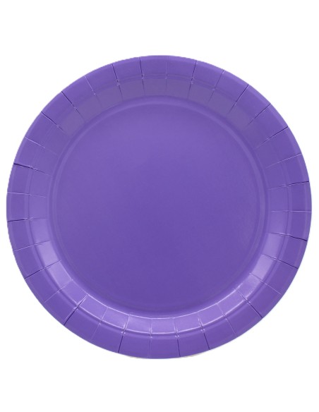 Piatto in carta rotondo 100% compostabile Cm. 24 - Confezione 15 pz - Viola