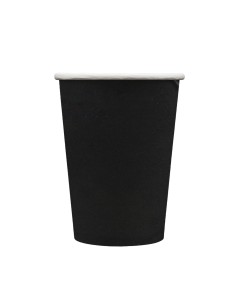 Bicchiere in carta 100% compostabile cc.250 - Confezione 15 pz - Nero