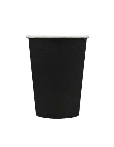 Bicchiere in carta 100% compostabile cc.250 - Confezione 15 pz - Nero
